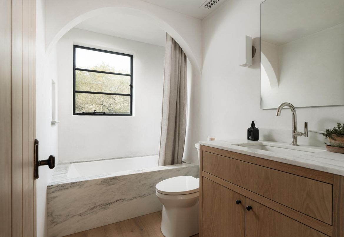 Bathroom, Interior, Wood Texture Flooring