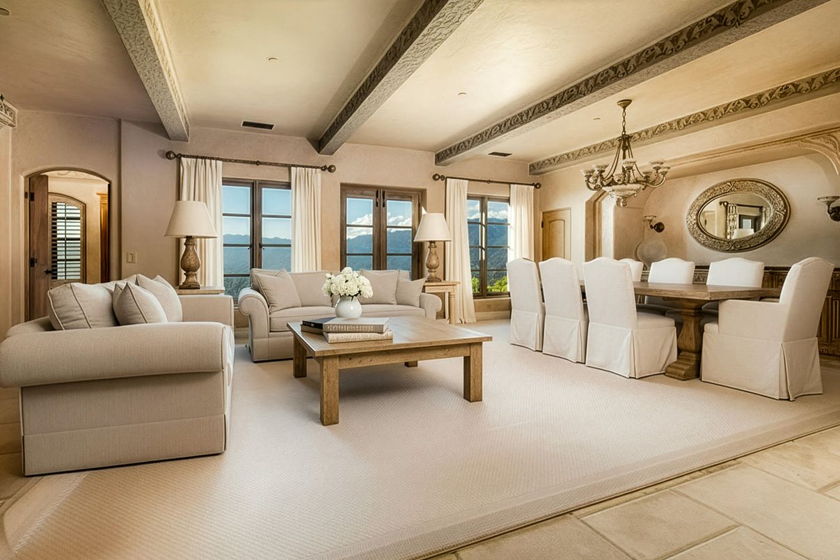 Chandelier, Dining room, Interior, Living room, Recessed Lighting, Water