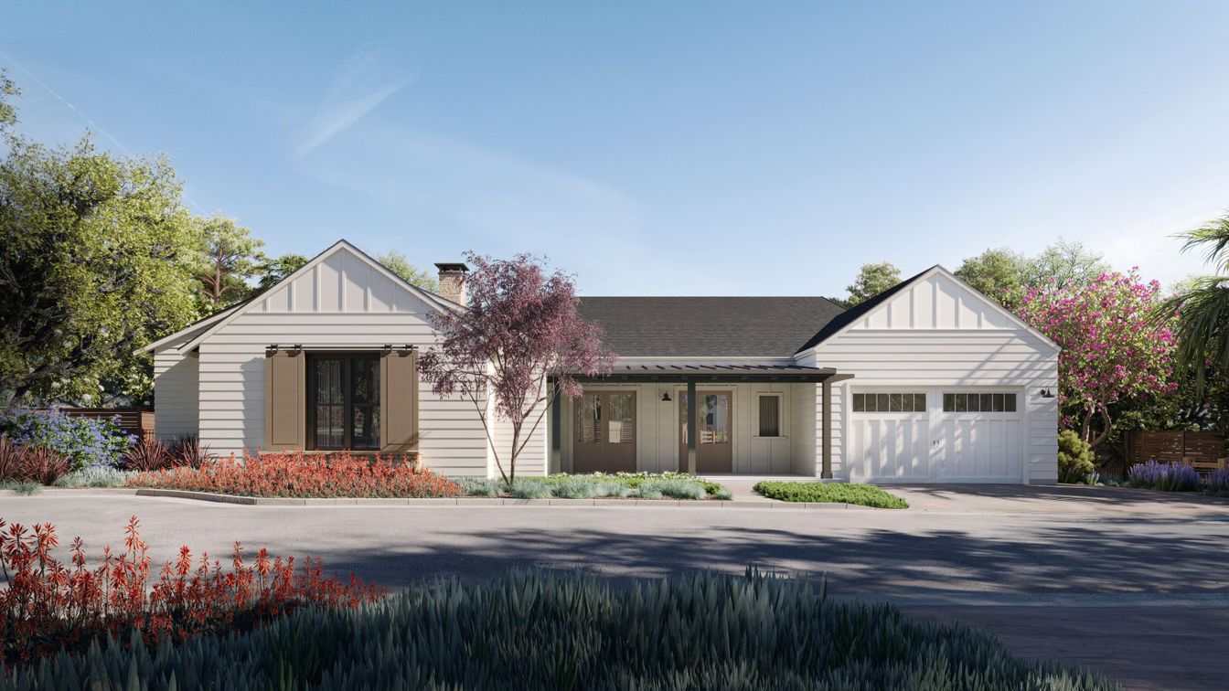 Attached, Exterior, Facade, Farmhouse