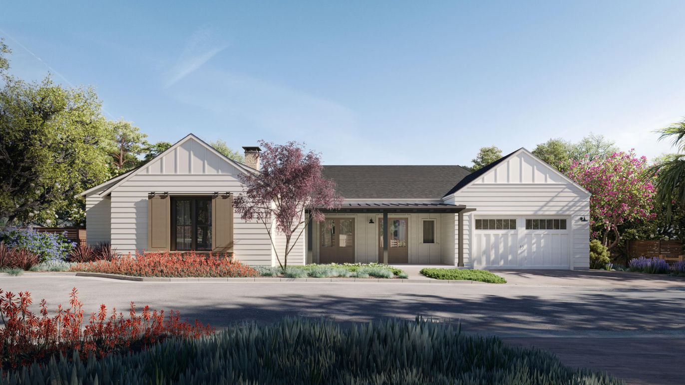 Attached, Exterior, Facade, Farmhouse