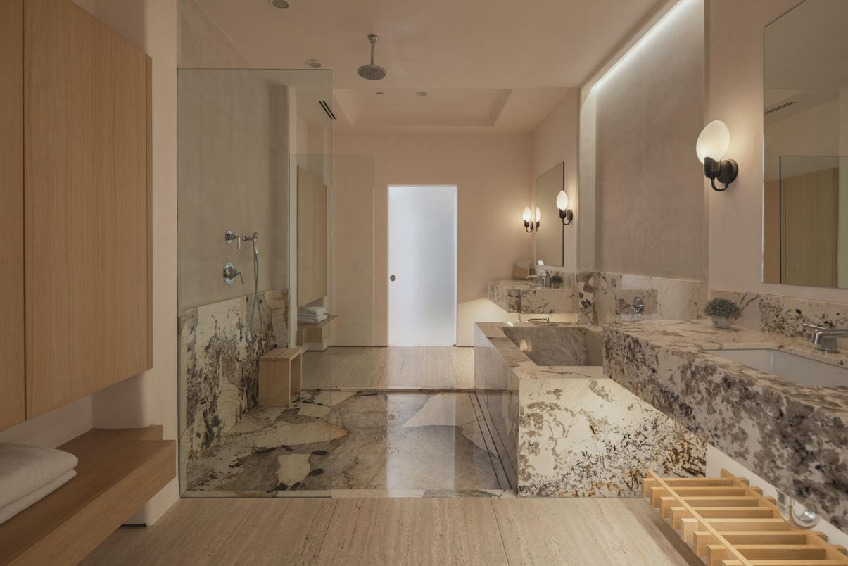 Bathroom, Interior, Wood Texture Flooring