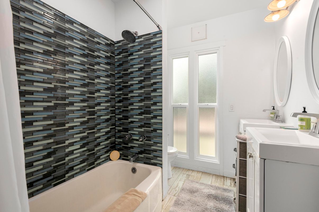 Bathroom, Interior, Wood Texture Flooring