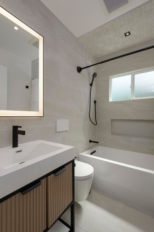 Bathroom, Free Standing Baths, Interior, Recessed Lighting