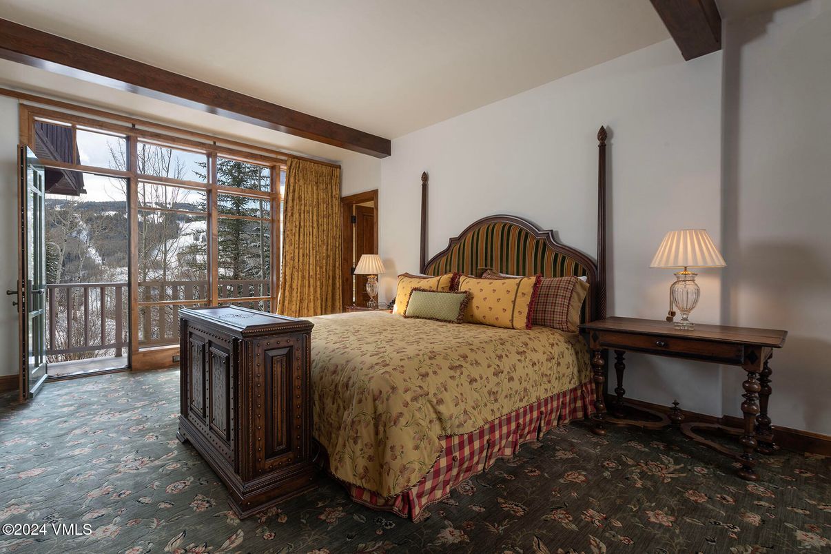 Bedroom, Interior, Wooden Beams
