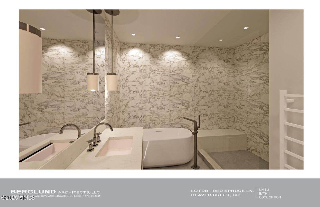 Bathroom, Free Standing Baths, Interior, Marble Walls, Recessed Lighting