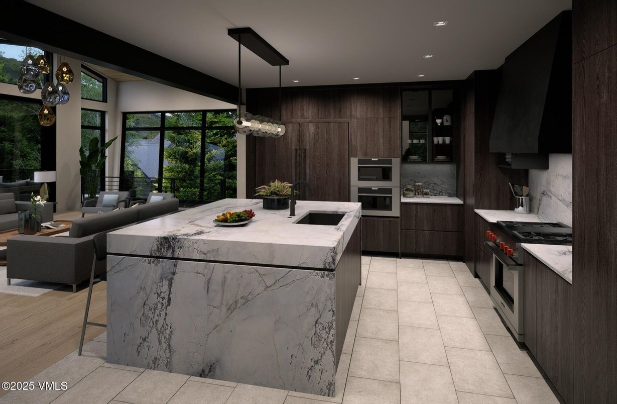 Interior, Kitchen, Living room, Pendant Lights, Recessed Lighting, Stainless Steel Appliances