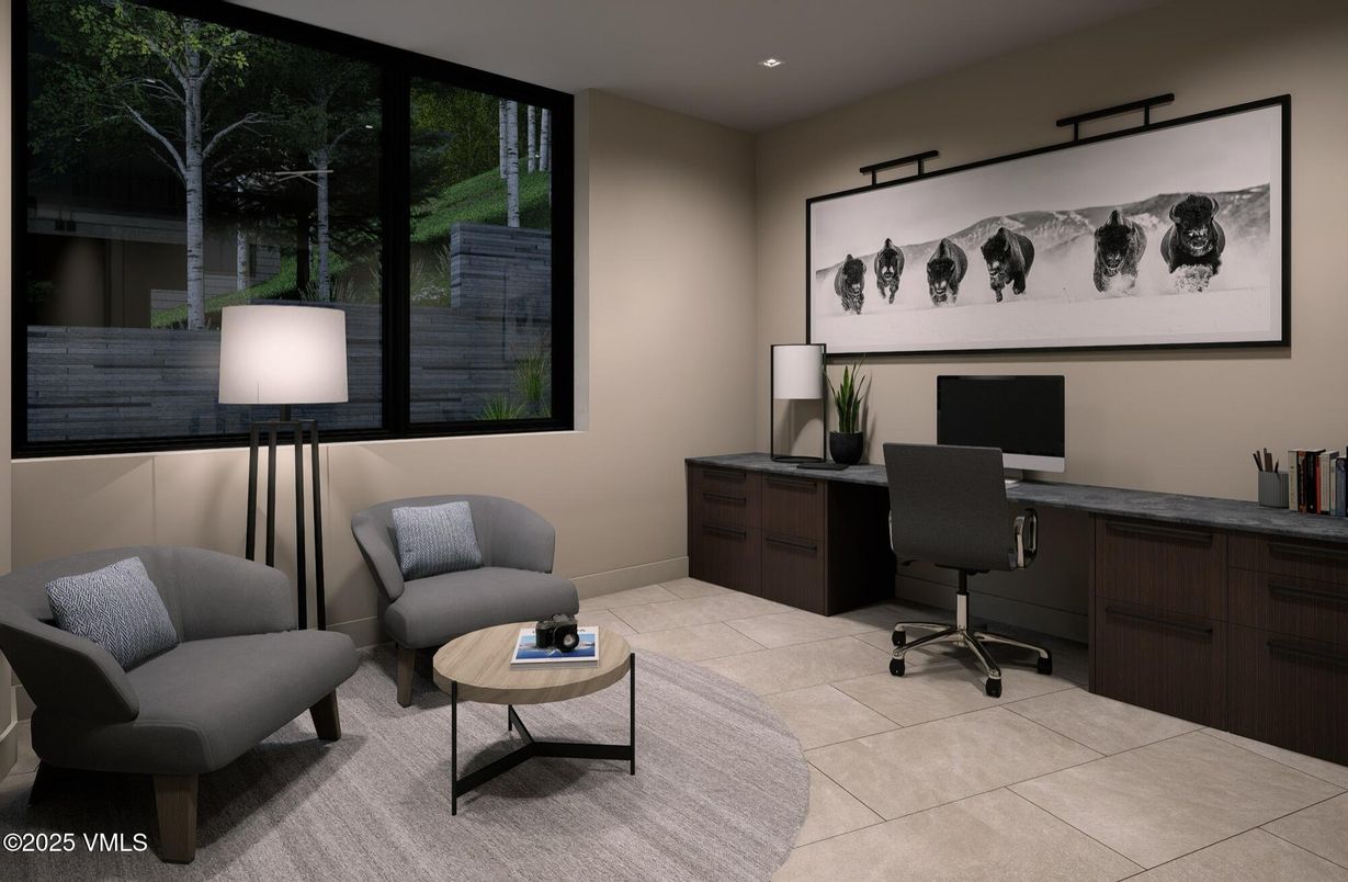 Home Office, Interior, Recessed Lighting