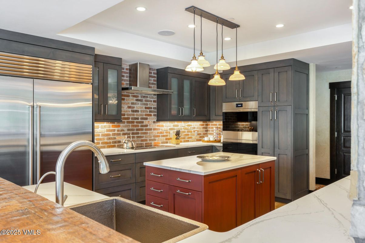 Interior, Kitchen, Pendant Lights, Recessed Lighting, Stainless Steel Appliances