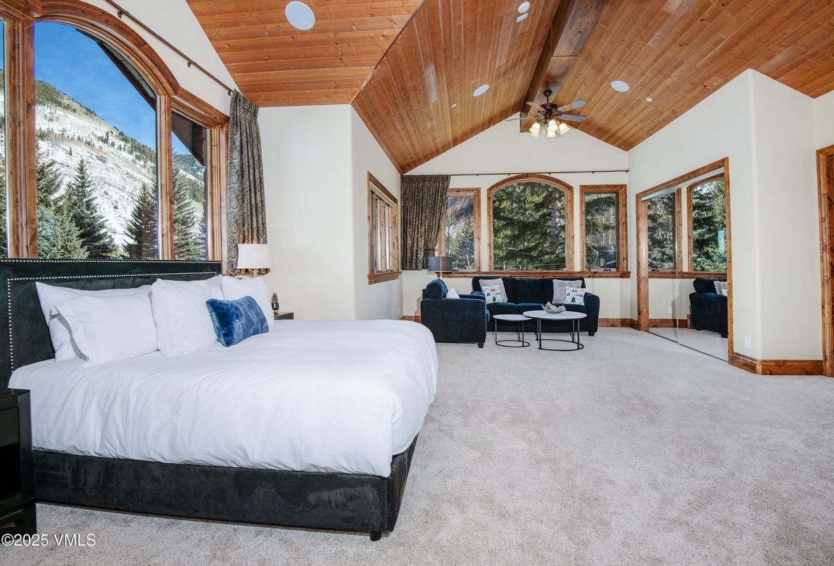 Bedroom, Interior, Recessed Lighting, Wooden Ceilings