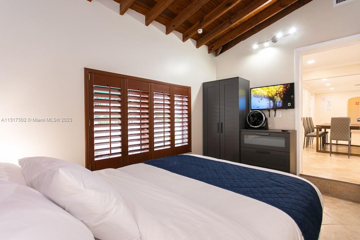 Bedroom, Interior, Recessed Lighting, Wooden Beams, Wooden Ceilings