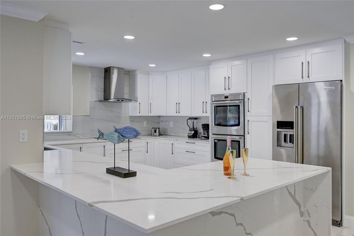 Interior, Kitchen, Recessed Lighting, Stainless Steel Appliances