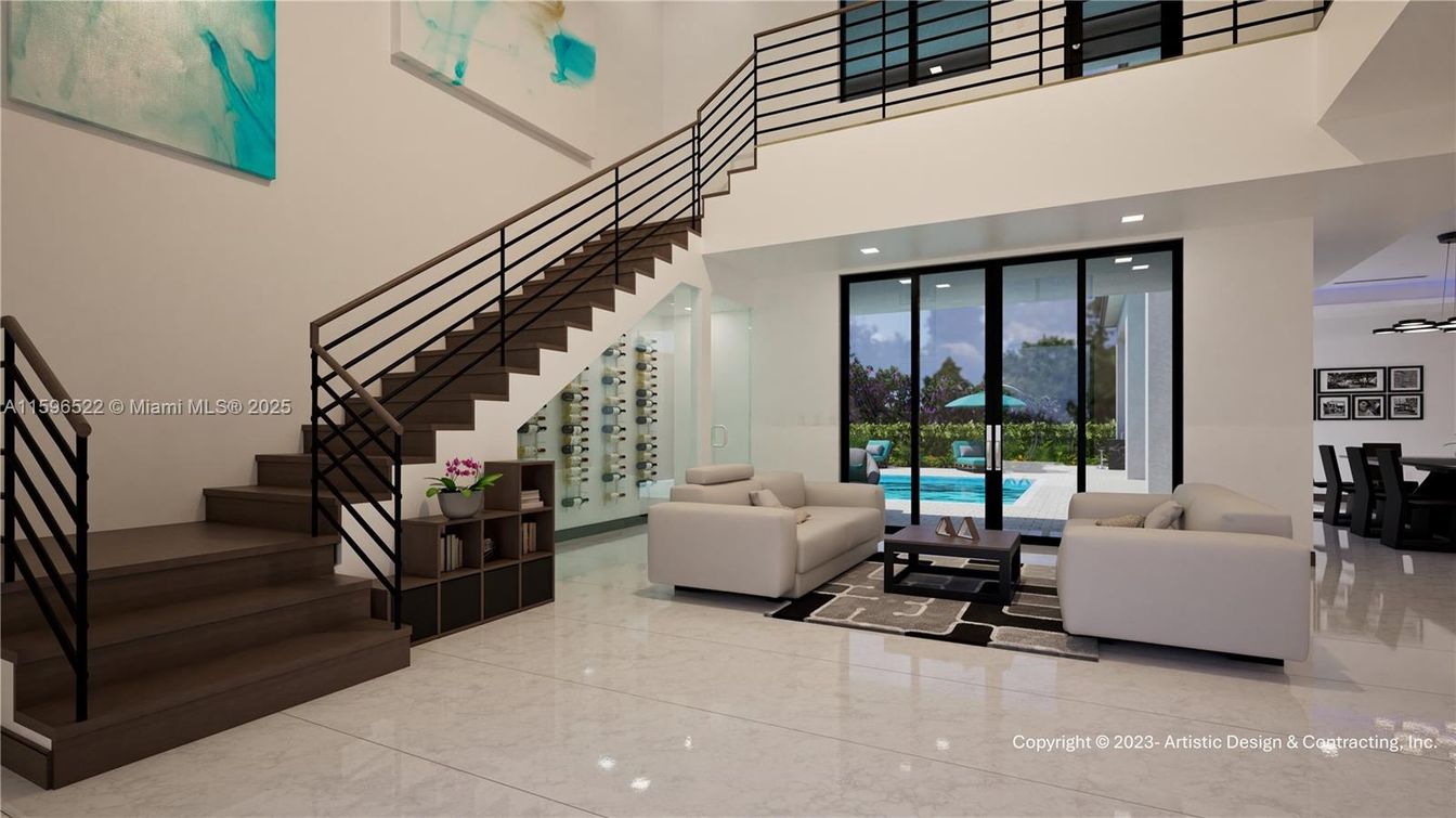 Interior, Living room, Recessed Lighting