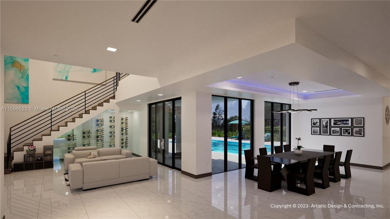 Dining room, Interior, Living room, Pendant Lights, Recessed Lighting