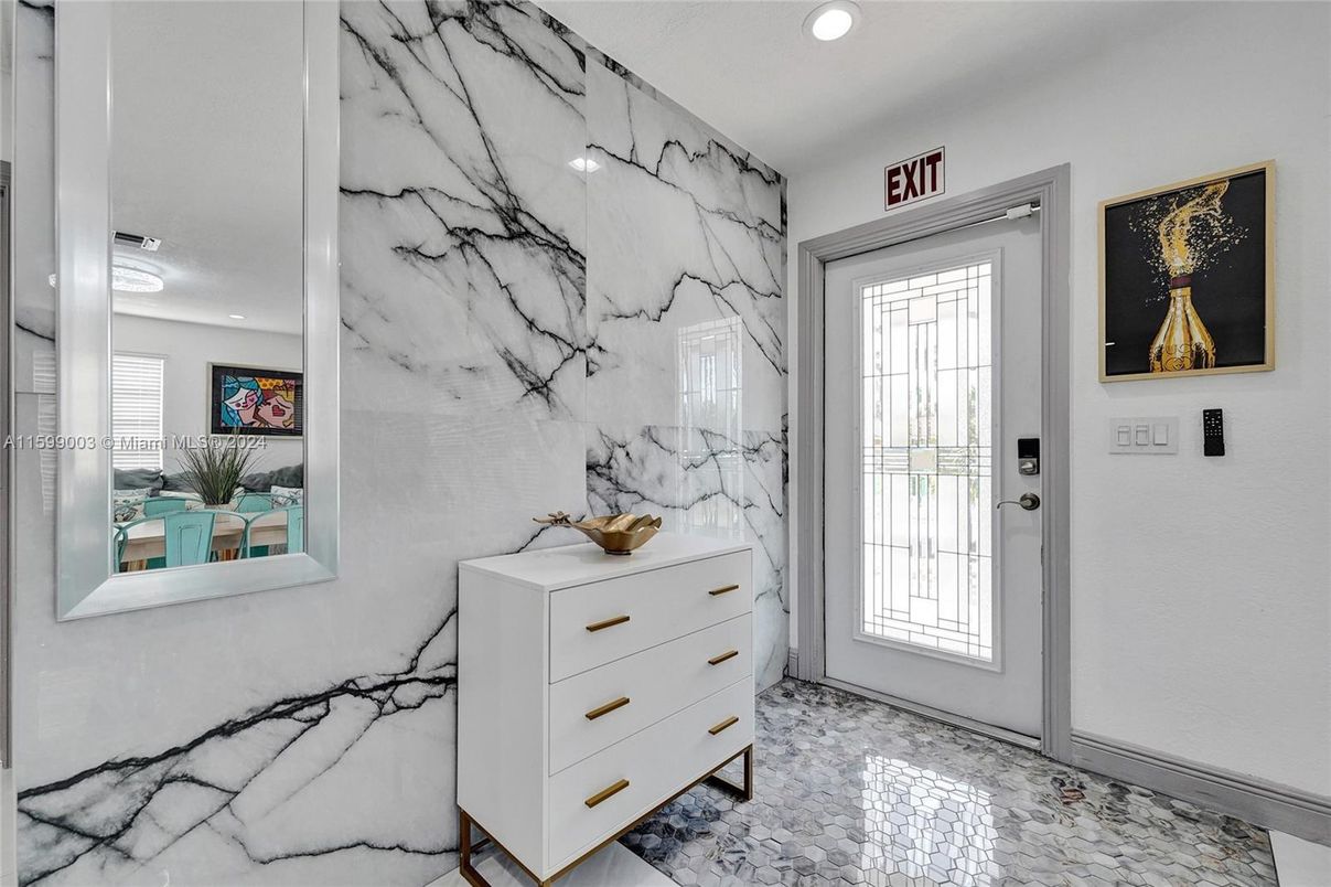 Interior, Marble Walls, Recessed Lighting