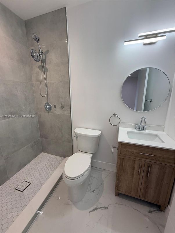 Bathroom, Glass Shower, Interior, Marble