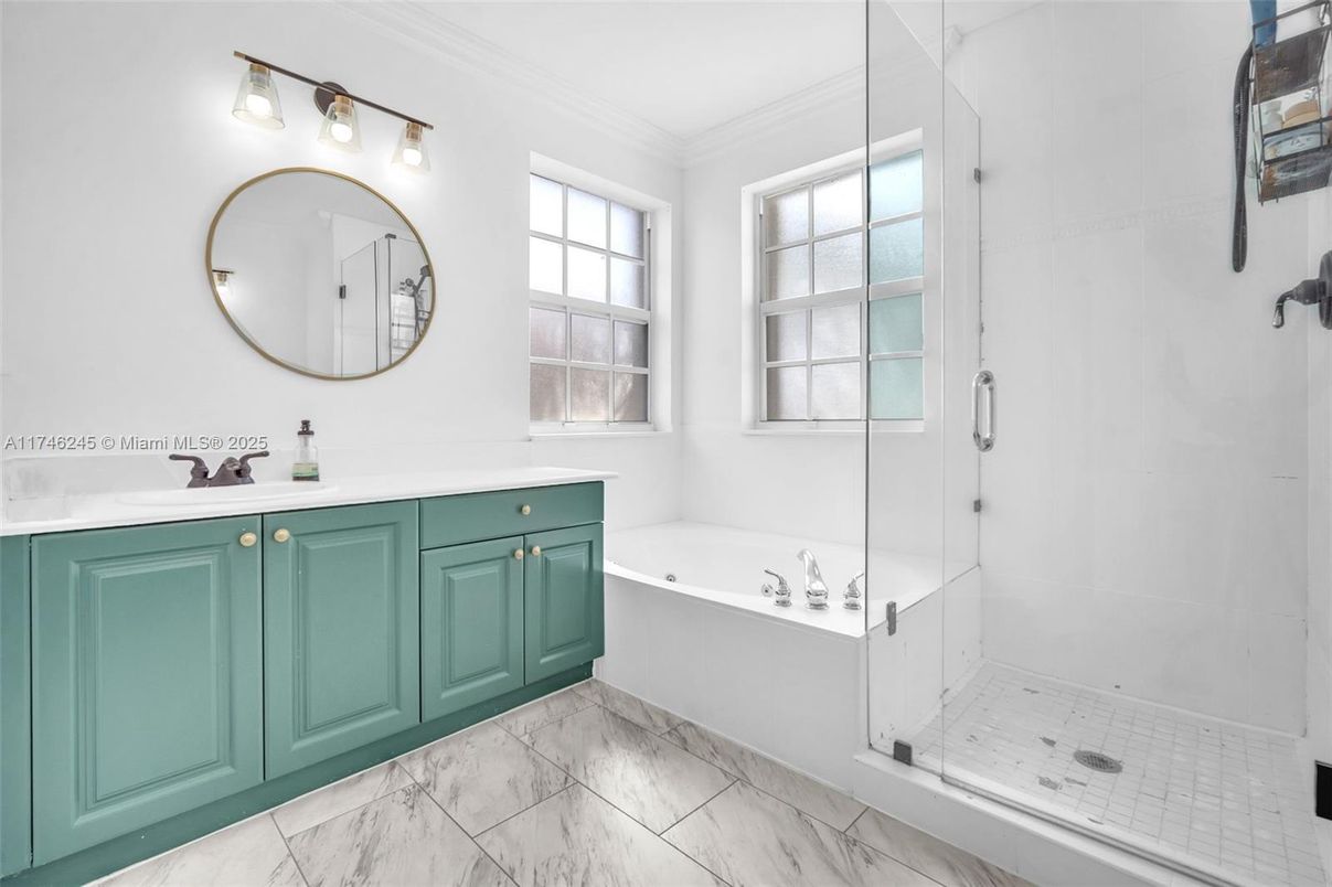 Bathroom, Glass Shower, Interior, Marble