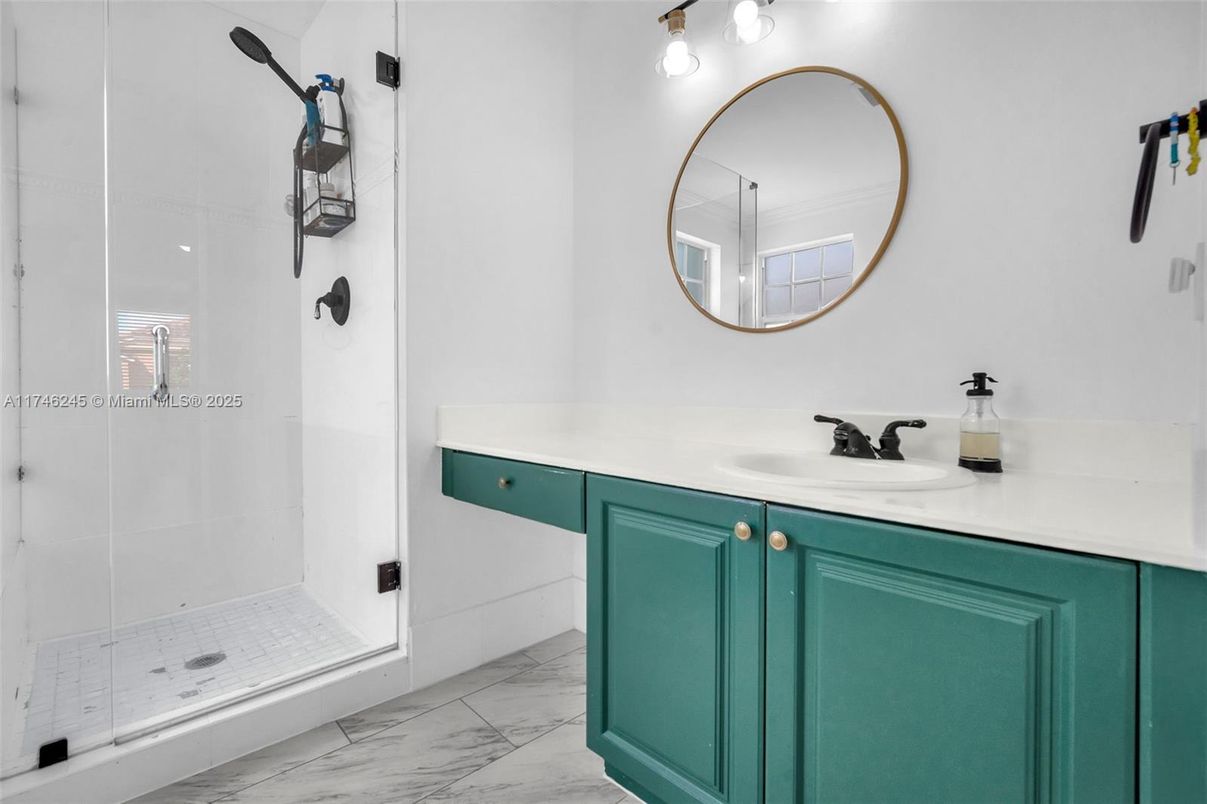 Bathroom, Glass Shower, Interior, Marble