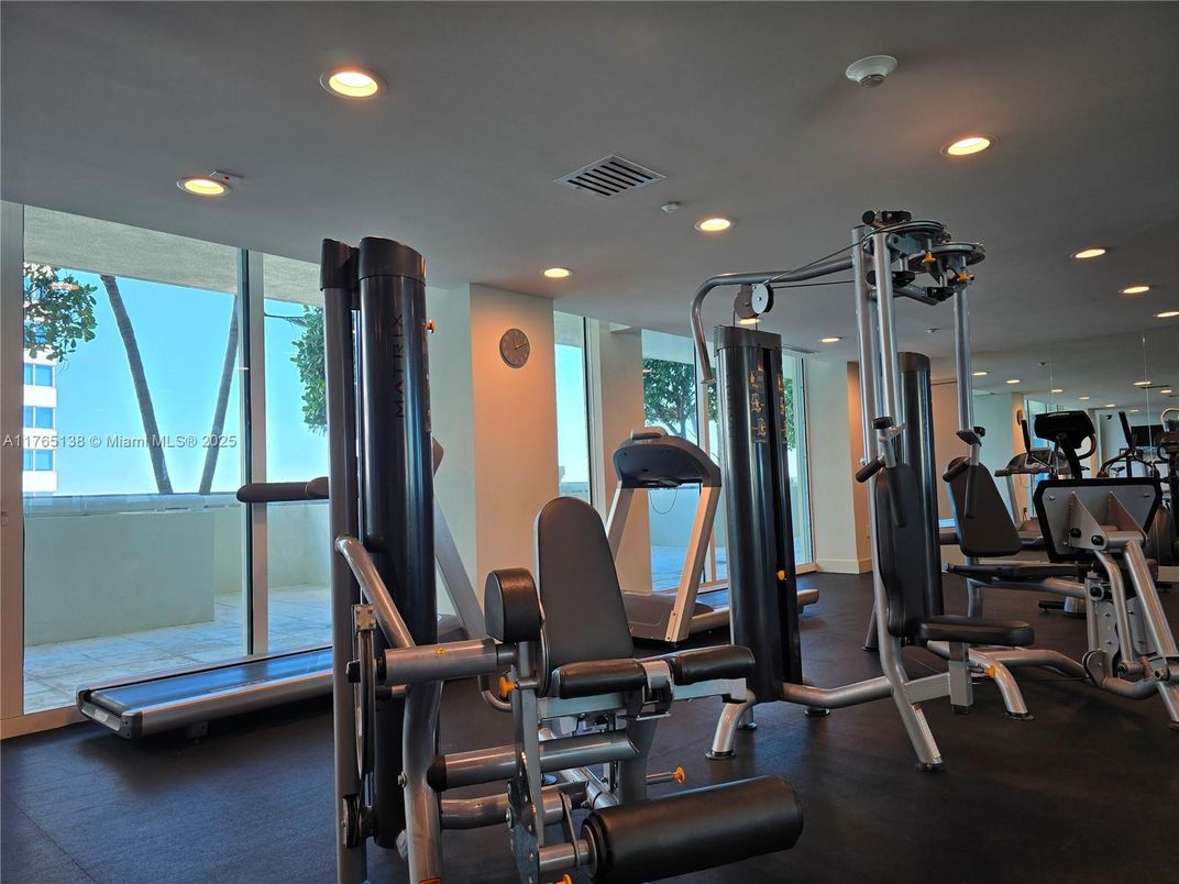 Fitness Equipment, Gym, Interior, Recessed Lighting