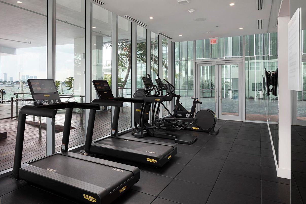 Fitness Equipment, Gym, Interior, Recessed Lighting, Water