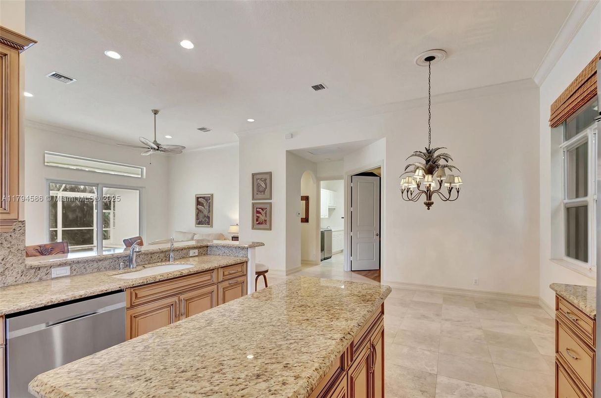 Chandelier, Interior, Kitchen, Recessed Lighting