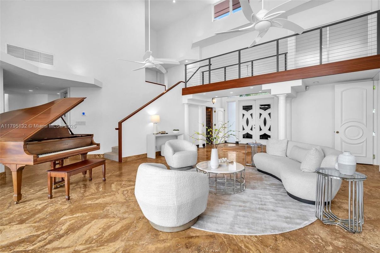 Interior, Living room, Piano, Recessed Lighting, Wood Texture Flooring