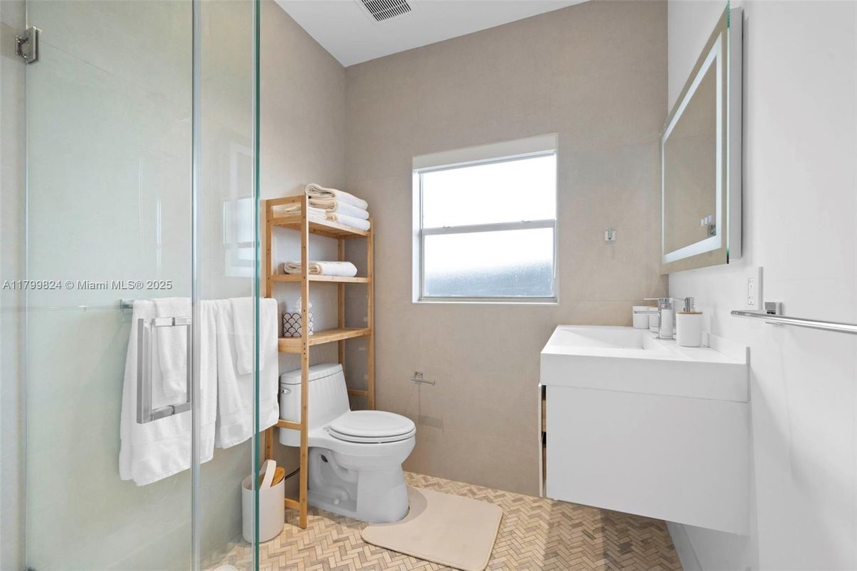Bathroom, Glass Shower, Interior