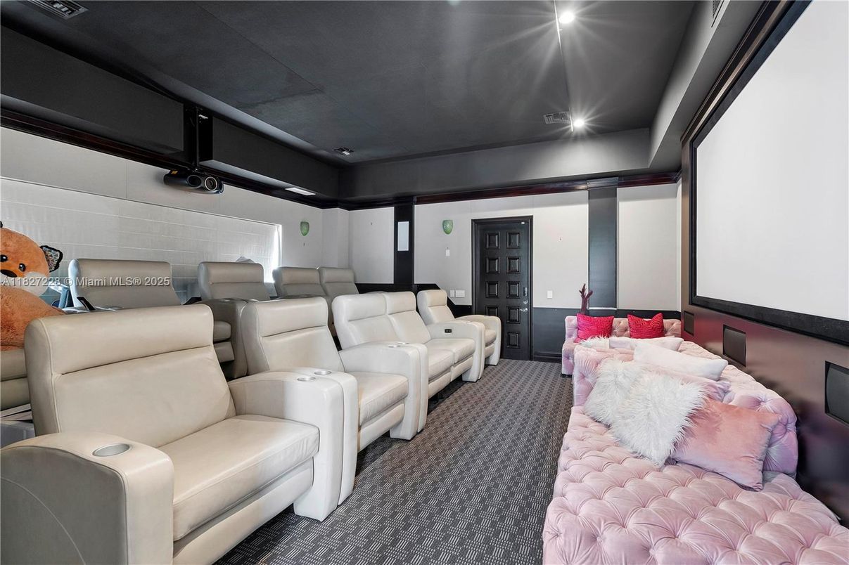 Home Theatre Room, Interior, Projection Screen, Recessed Lighting, Theatre Room