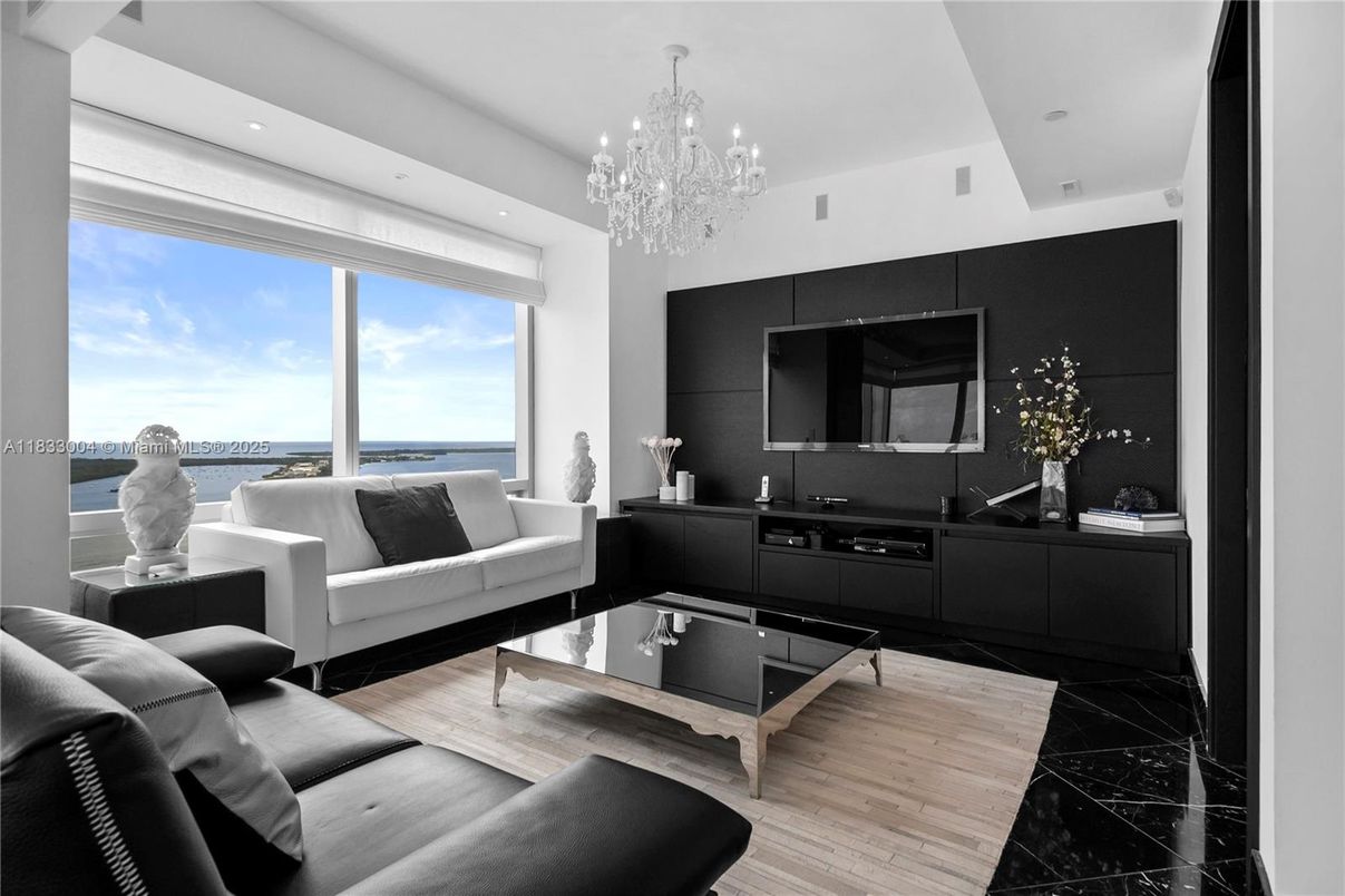 Chandelier, Interior, Living room, Marble, Recessed Lighting, Water, Wood Texture Flooring