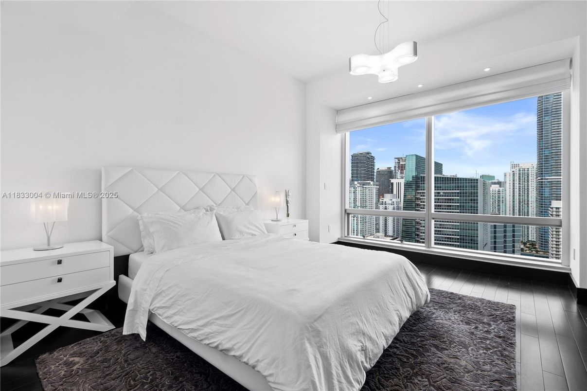 Bedroom, Interior, Recessed Lighting, Water, Wood Texture Flooring