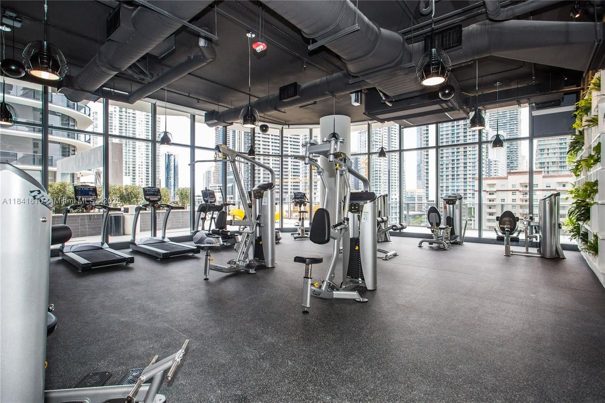 Fitness Equipment, Gym, Interior, Pendant Lights