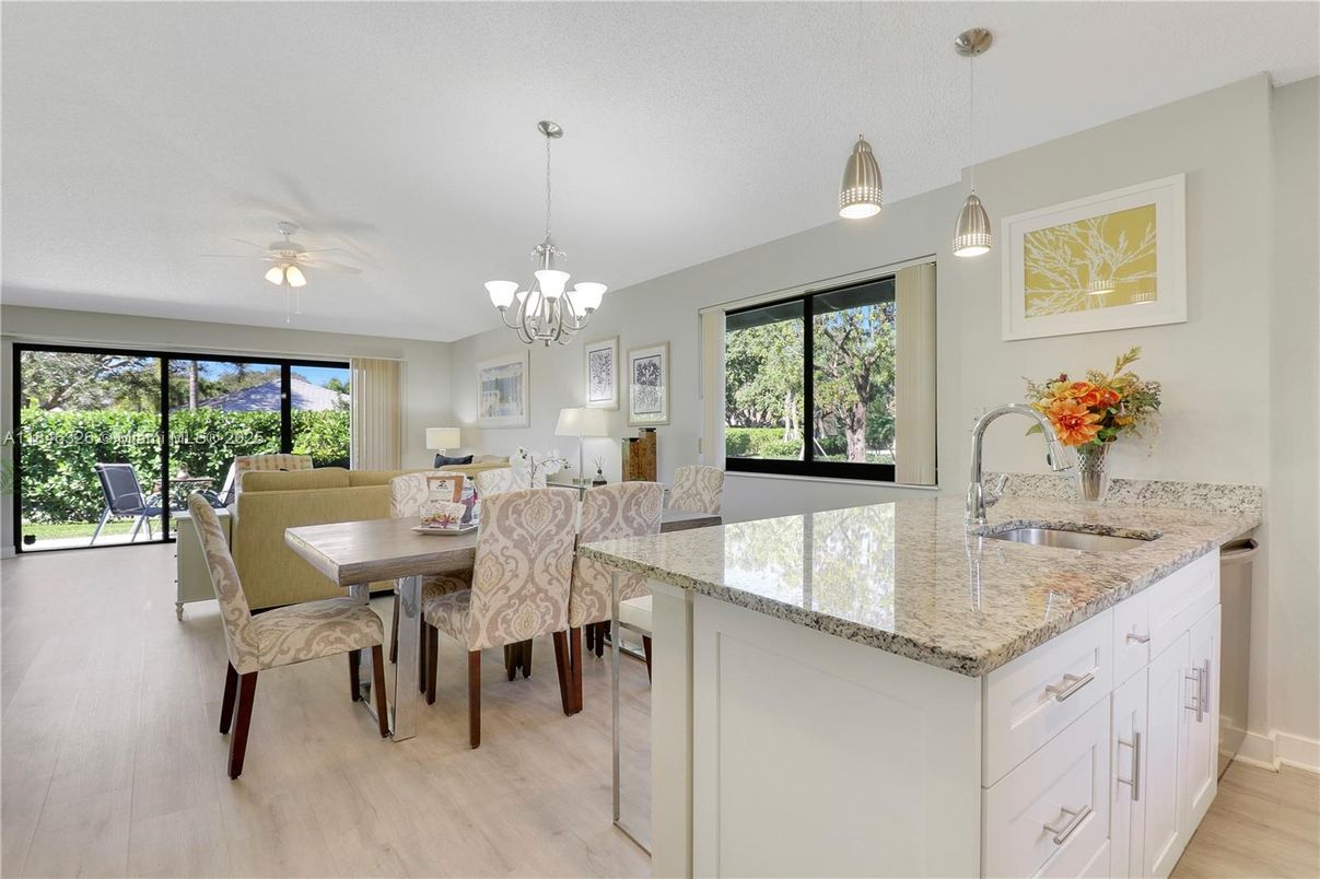 Chandelier, Dining room, Interior, Wood Texture Flooring