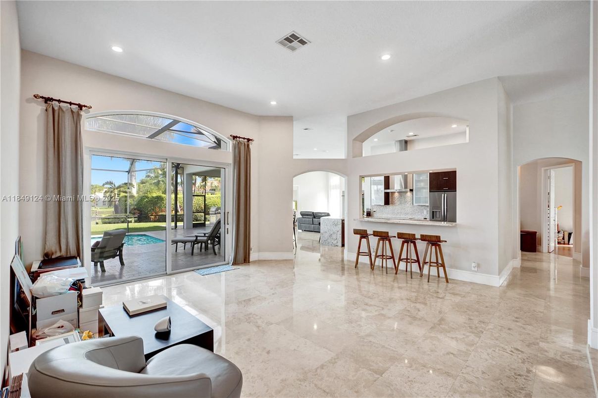 Interior, Kitchen, Living room, Recessed Lighting