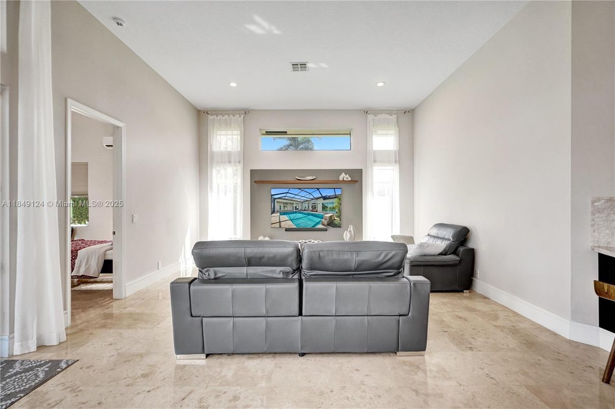 Interior, Living room, Recessed Lighting