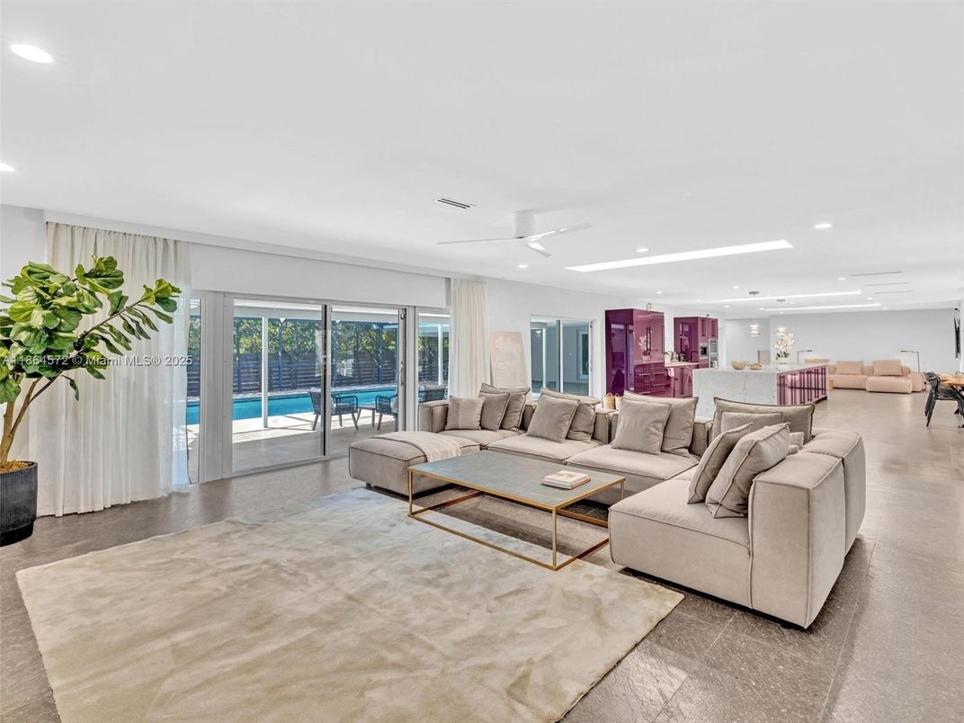 Interior, Living room, Recessed Lighting