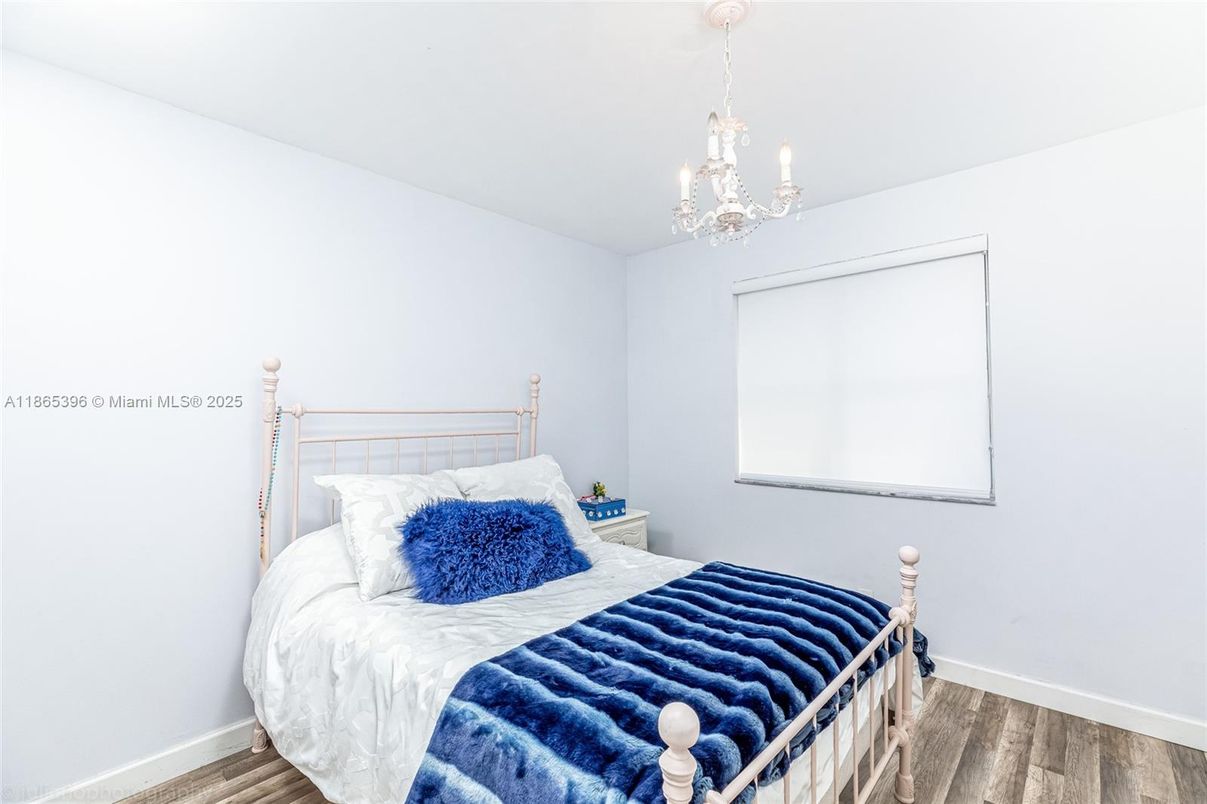 Bedroom, Chandelier, Interior, Wood Texture Flooring