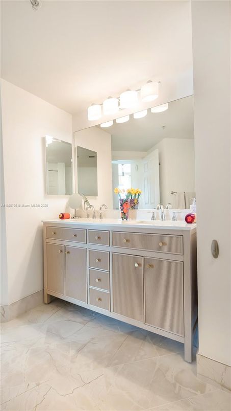 Bathroom, Dual Sink Vanities, Interior, Marble