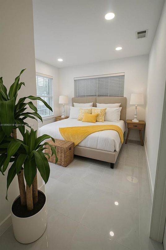 Bedroom, Interior, Recessed Lighting