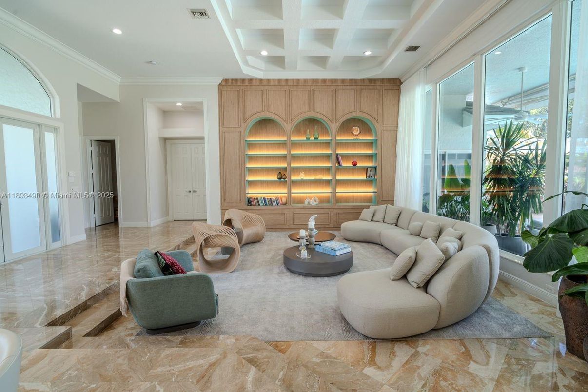 Interior, Living room, Recessed Lighting