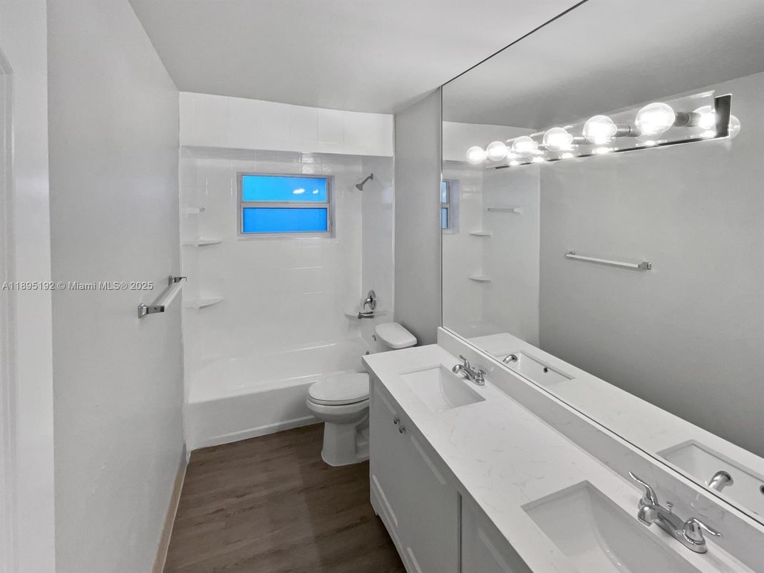 Bathroom, Dual Sink Vanities, Interior, Wood Texture Flooring