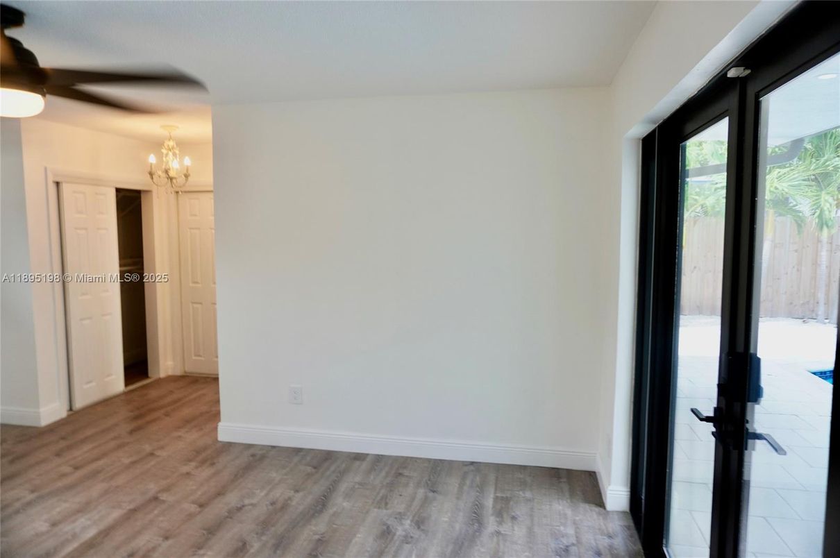 Chandelier, Empty room, Interior, Wood Texture Flooring