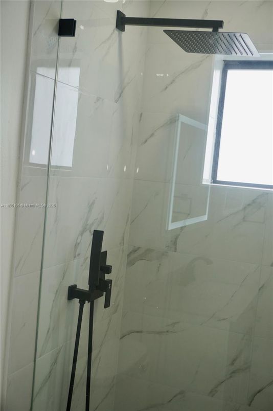 Bathroom, Glass Shower, Interior, Marble Walls