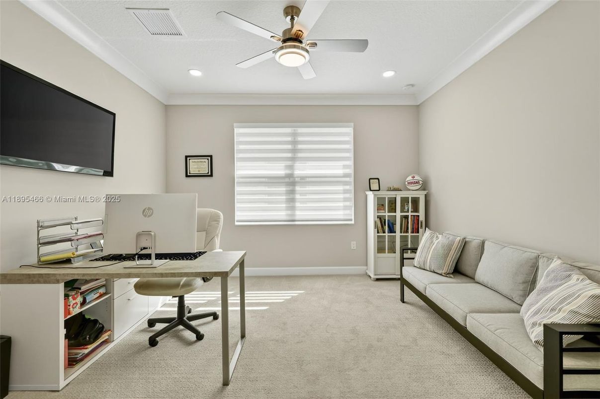 Home Office, Interior, Recessed Lighting