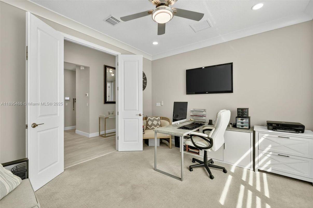 Home Office, Interior, Recessed Lighting