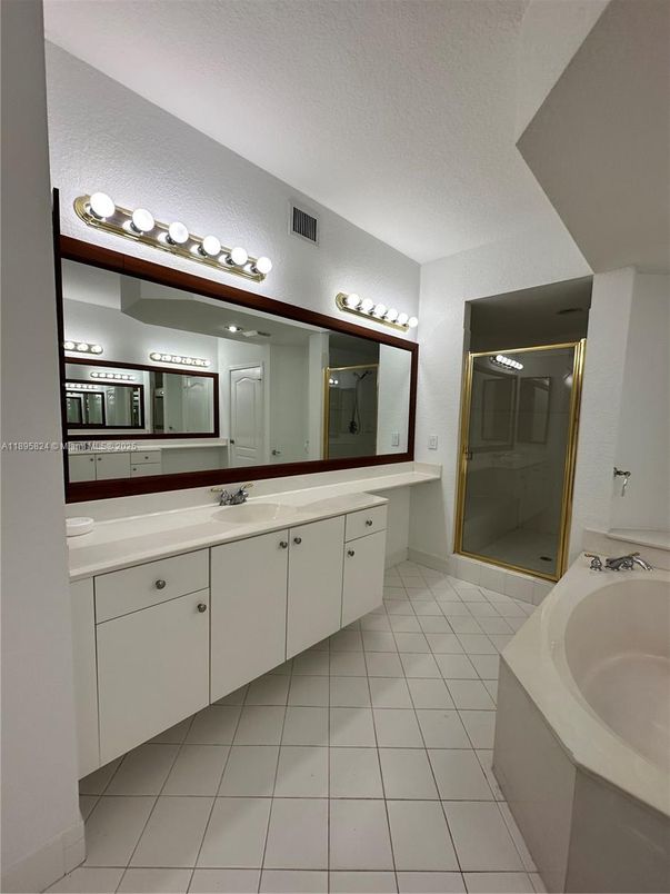 Bathroom, Dual Sink Vanities, Glass Shower, Interior