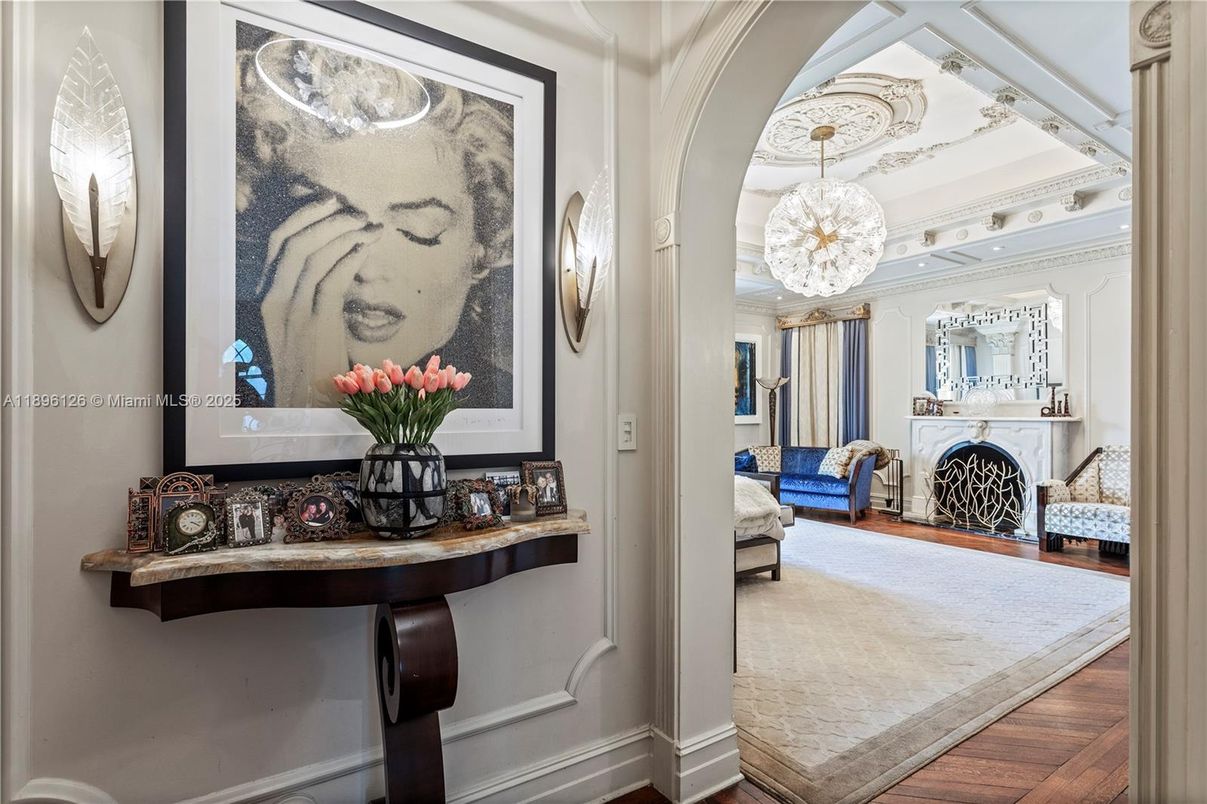Chandelier, Interior, Wood Texture Flooring
