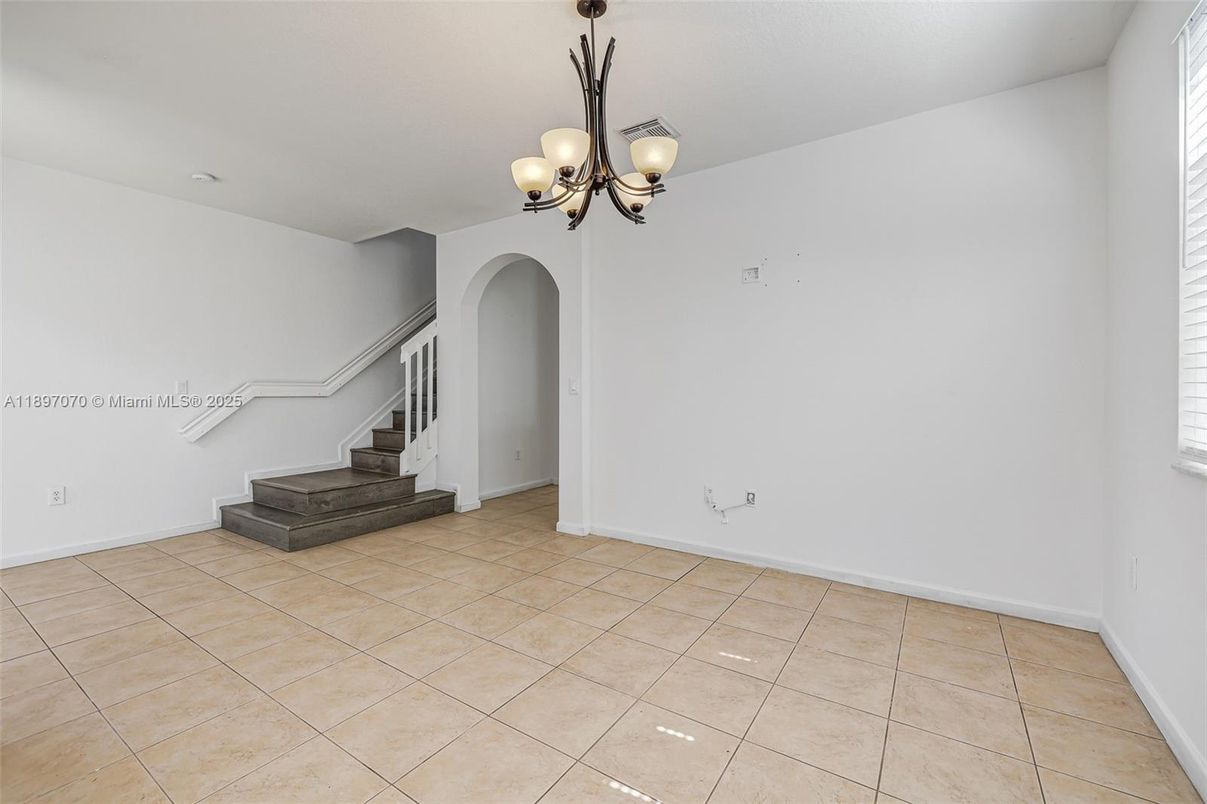 Chandelier, Empty room, Interior