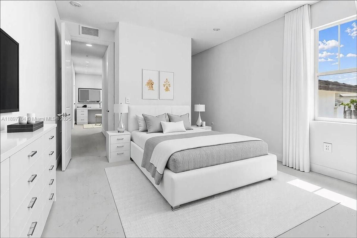 Bedroom, Interior, Recessed Lighting