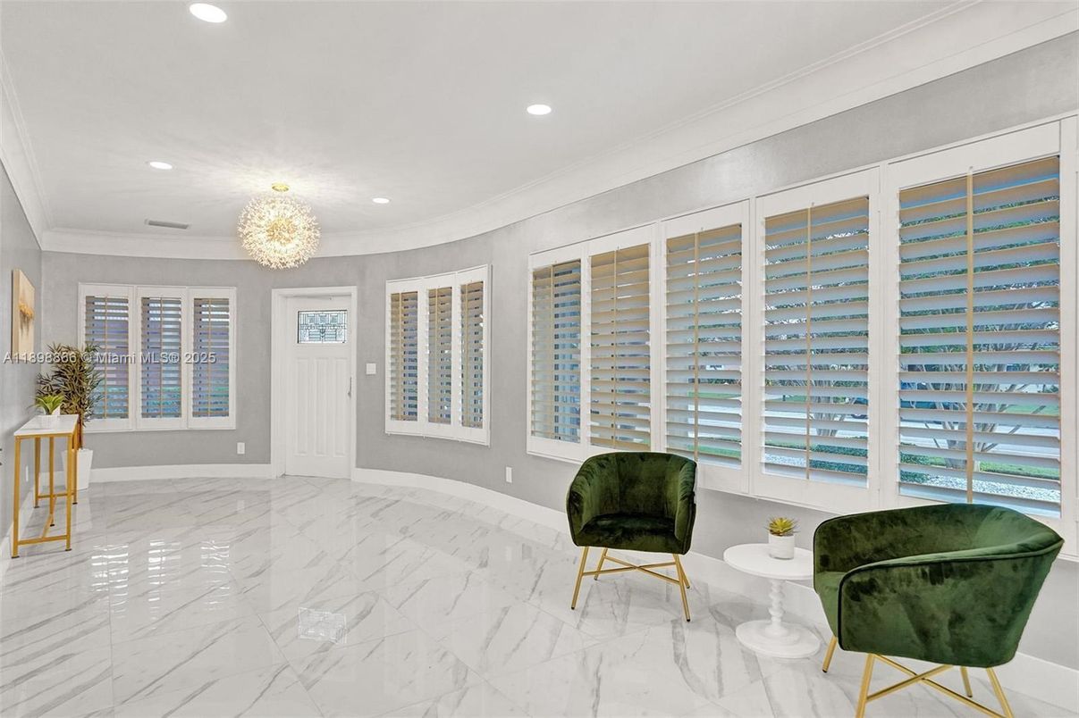 Chandelier, Interior, Marble, Recessed Lighting