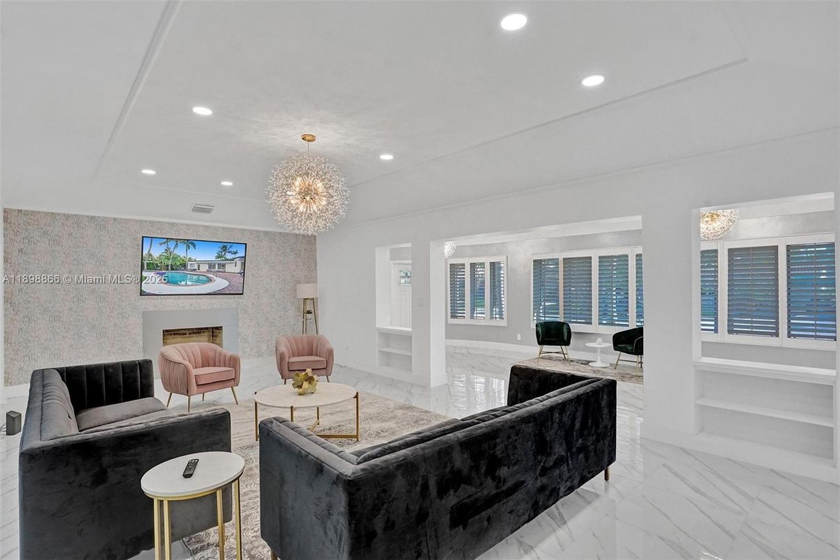 Chandelier, Interior, Living room, Marble, Recessed Lighting, Water