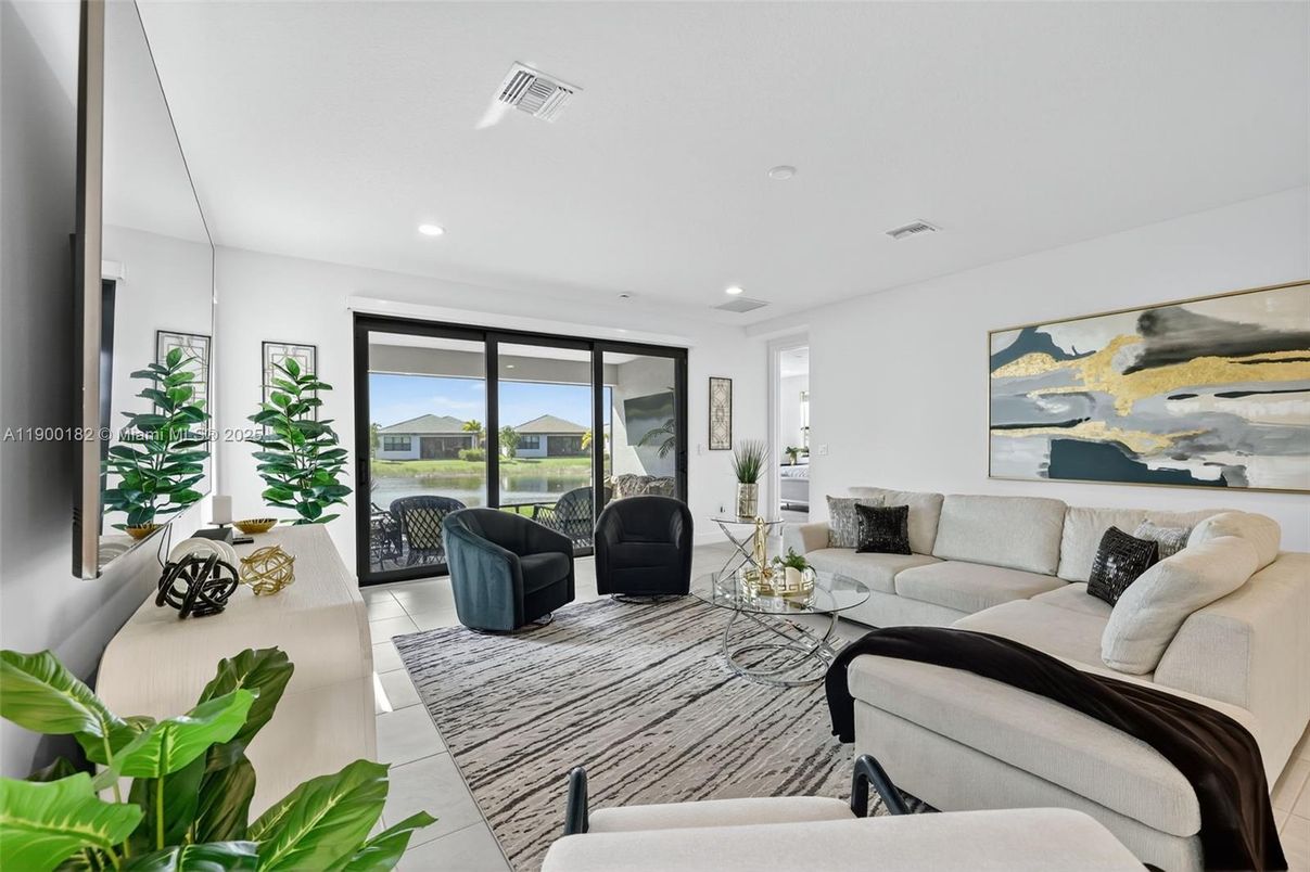 Interior, Living room, Recessed Lighting